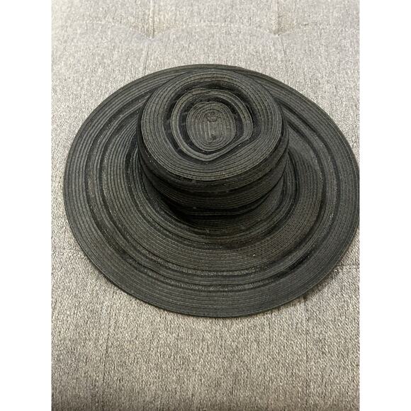 Black Straw Hat with 20.5" circumference - Picture 2 of 7